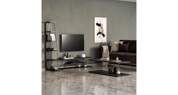 Obývací pokoj FENMEN, antracit/černá