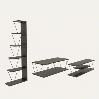 Obývací pokoj FENMEN, antracit/černá