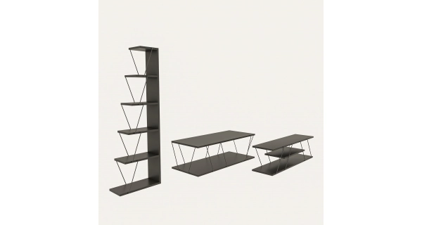 Obývací pokoj FENMEN, antracit/černá