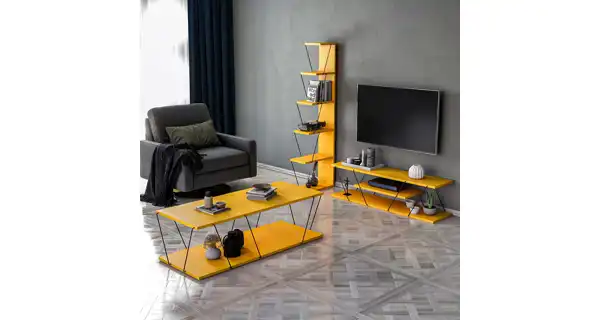 Obývací pokoj FENMEN, žlutá/černá