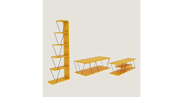 Obývací pokoj FENMEN, žlutá/černá