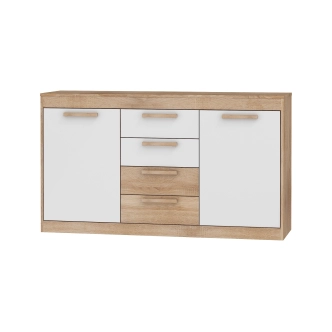 Obývací pokoj GATTON 1, dub sonoma/bílý lesk, 5 let záruka