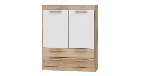 Obývací pokoj GATTON 2, dub sonoma/bílý lesk, 5 let záruka