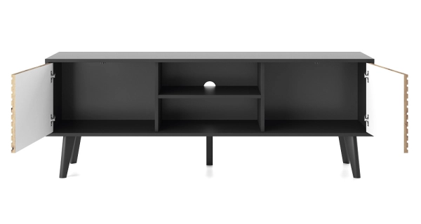 Obývací pokoj GIFU, černý grafit/dub