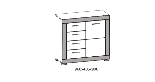 Obývací pokoj JAMASOTA 1, bílý mat/grafit