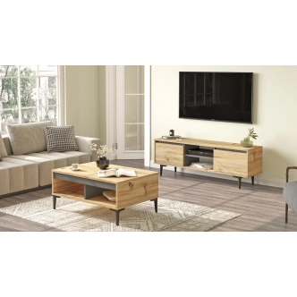 Obývací pokoj JERLAN typ 1, dub/antracit