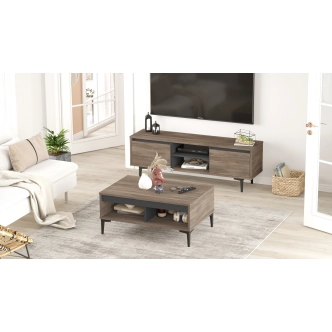 Obývací pokoj JERLAN typ 1, vlašský ořech/antracit