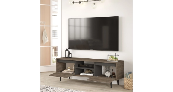 Obývací pokoj JERLAN typ 3, vlašský ořech/antracit