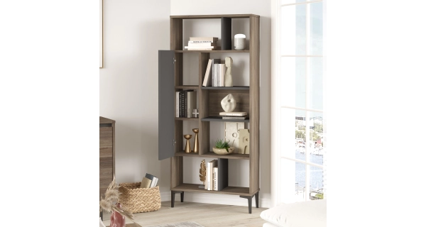 Obývací pokoj JERLAN typ 3, vlašský ořech/antracit