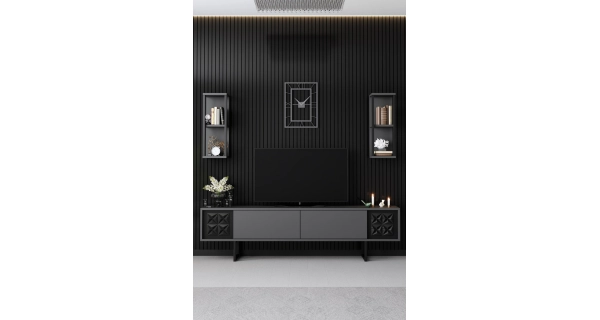 Obývací pokoj KALLEM, antracit/černá