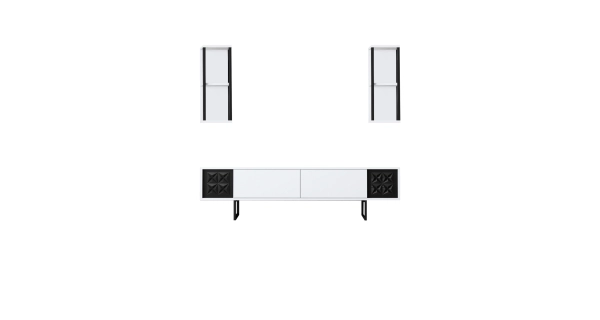 Obývací pokoj KALLEM, bílá/černá