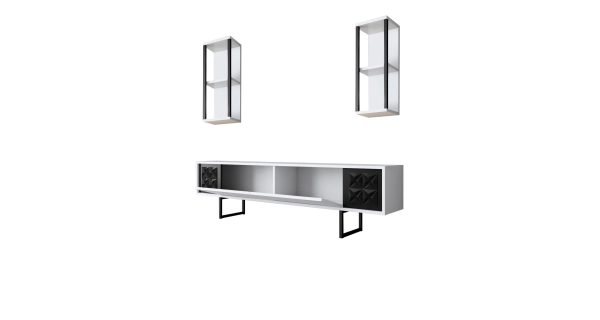 Obývací pokoj KALLEM, bílá/černá