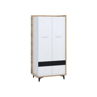 Obývací pokoj KNUT 2, dub sonoma/bílá/černá, 5 let záruka