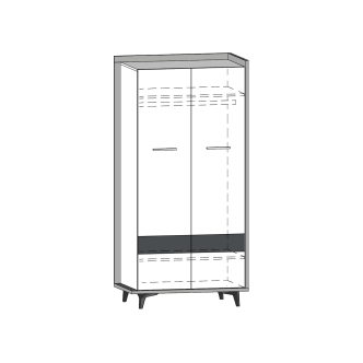 Obývací pokoj KNUT 2, dub sonoma/bílá/černá, 5 let záruka