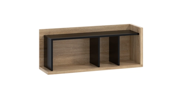 Obývací pokoj KNUT 2, dub sonoma/bílá/černá, 5 let záruka