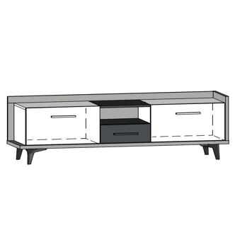 Obývací pokoj KNUT 3, dub burgundský/bílá/černá, 5 let záruka