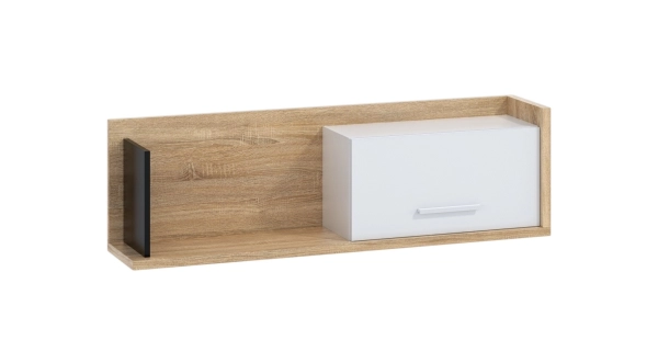 Obývací pokoj KNUT 3, dub sonoma/bílá/černá, 5 let záruka