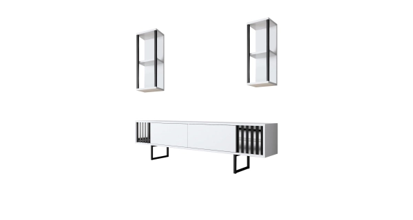 Obývací pokoj LINSOR, bílá/černá