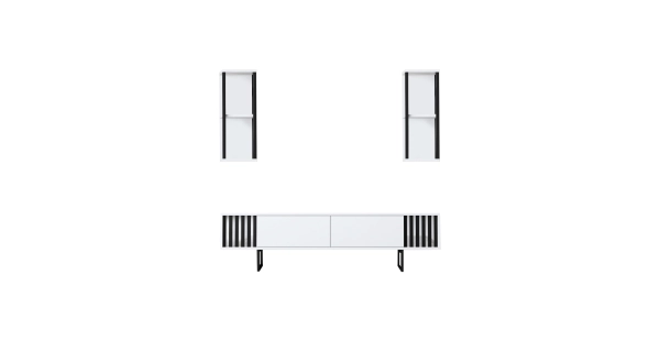 Obývací pokoj LINSOR, bílá/černá