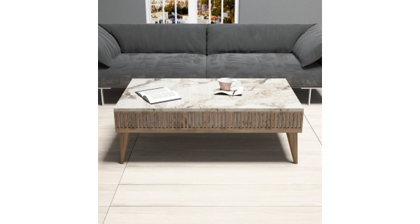 Obývací pokoj MALTRE, vlašský ořech/bílá