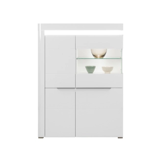 Obývací pokoj MANDOLIN 1, bílý vysoký lesk