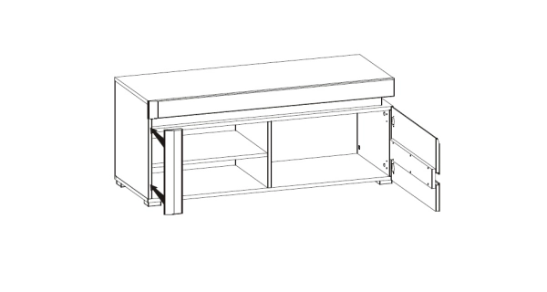 Obývací pokoj MANDOLIN 2, bílý vysoký lesk