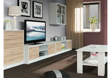 Obývací pokoj MARIONET, bílá/dub sonoma