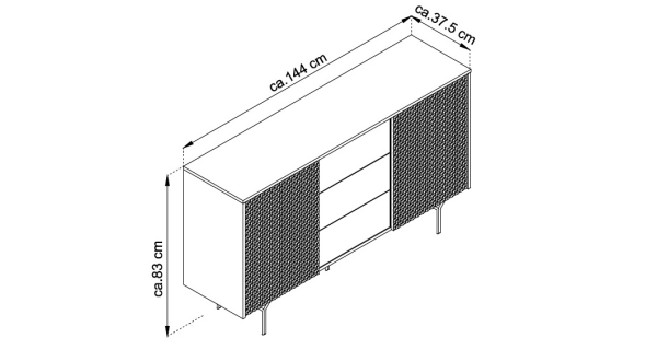 Obývací pokoj MOKIHANA, černý grafit