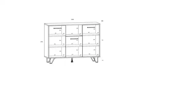 Obývací pokoj PRUDHOE 3, bílá/černý lesk