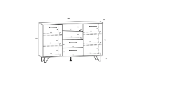 Obývací pokoj PRUDHOE 4, bílá/černý lesk, 5 let záruka