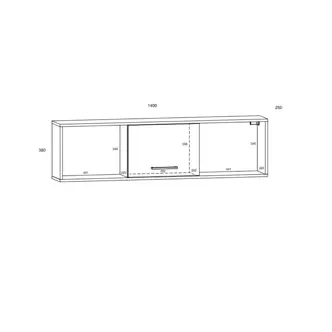 Obývací pokoj PRUDHOE 4, černá/dub artisan