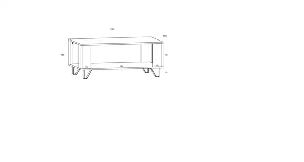 Obývací pokoj PRUDHOE 4, černá/dub artisan