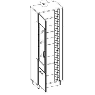 Obývací pokoj SIGOURNEY 2, bílá/černá/bílá vysoký lesk