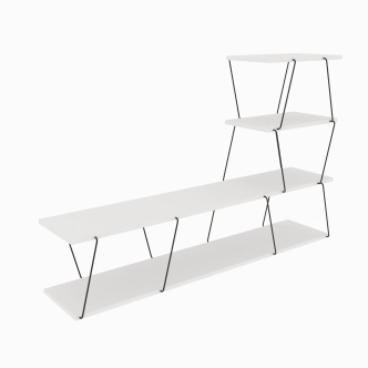 Obývací pokoj SOLRIS, bílá/černá