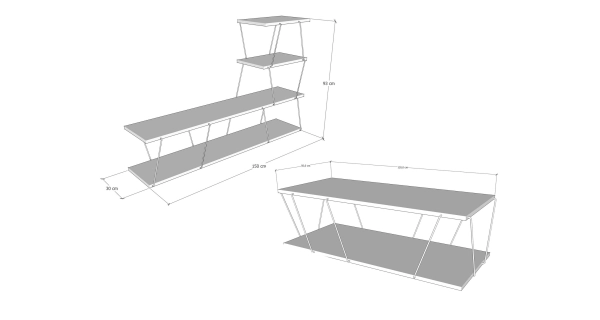 Obývací pokoj SOLRIS, borovice atlantská/černá