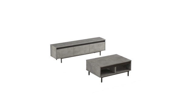 Obývací pokoj VALTON typ 1, šedá/černá