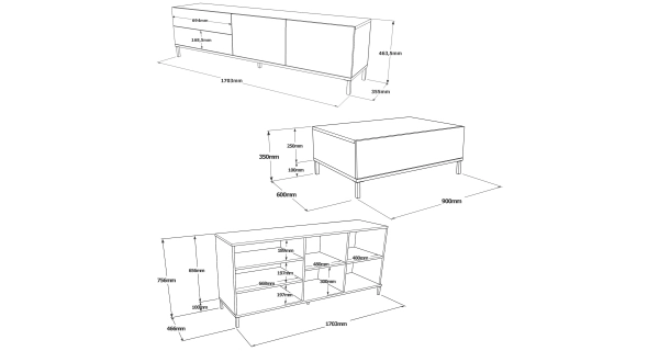 Obývací pokoj VALTON typ 4, šedá/černá