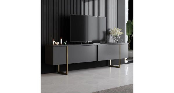 Obývací pokoj WELTRIS typ 1, antracit/zlatá