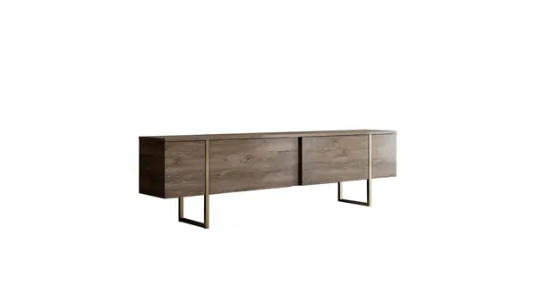 Obývací pokoj WELTRIS typ 1, vlašský ořech/zlatá