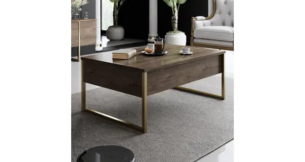 Obývací pokoj WELTRIS typ 1, vlašský ořech/zlatá