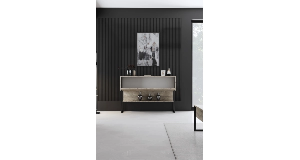 Obývací pokoj WELTRIS typ 2, travertin/černá