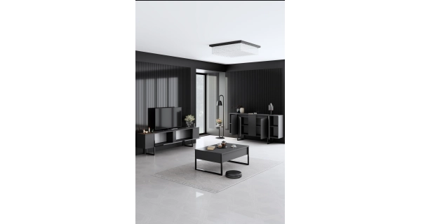 Obývací pokoj WELTRIS typ 3, antracit/černá