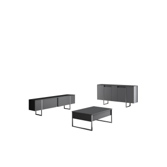 Obývací pokoj WELTRIS typ 3, antracit/stříbrná