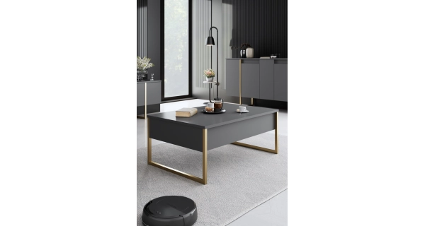 Obývací pokoj WELTRIS typ 3, antracit/zlatá