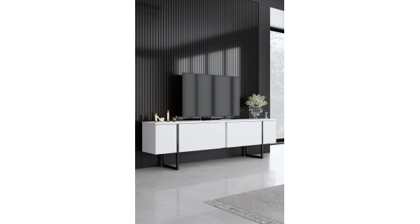 Obývací pokoj WELTRIS typ 3, bílá/černá