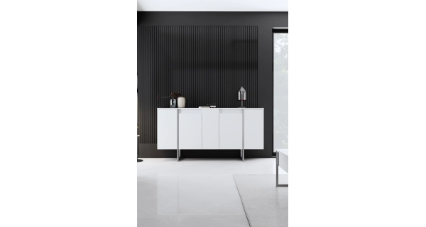 Obývací pokoj WELTRIS typ 3, bílá/stříbrná