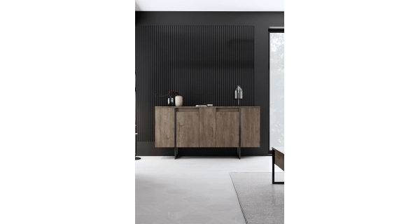 Obývací pokoj WELTRIS typ 3, vlašský ořech/černá