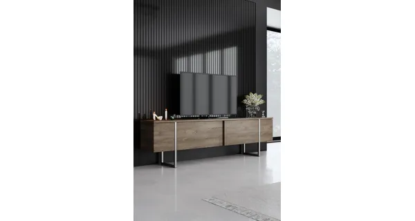 Obývací pokoj WELTRIS typ 3, vlašský ořech/stříbrná