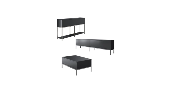 Obývací pokoj WINSON, antracit/stříbrná