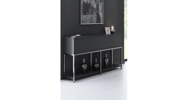 Obývací pokoj WINSON, antracit/stříbrná